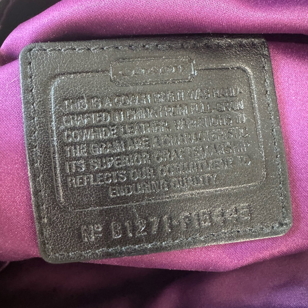 Coach Ashley Large Black Leather Two Way Satchel Shoulder Crossbody Bag #F15447 - Picture 16 of 17
